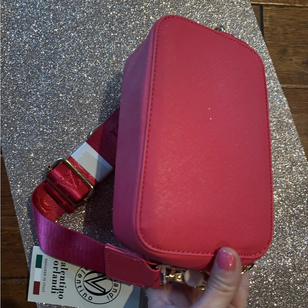 NWT! Valentino Hot Barbie Pink Studded Crossbody camera Bag - Picture 6 of 11